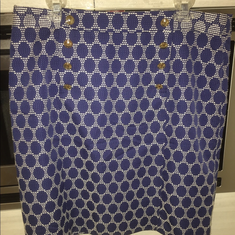 Miranda Skirt Antonio Melani sz 14 blue polka dot - Picture 3 of 6